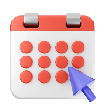 Haga clic en calendario  3D Icon