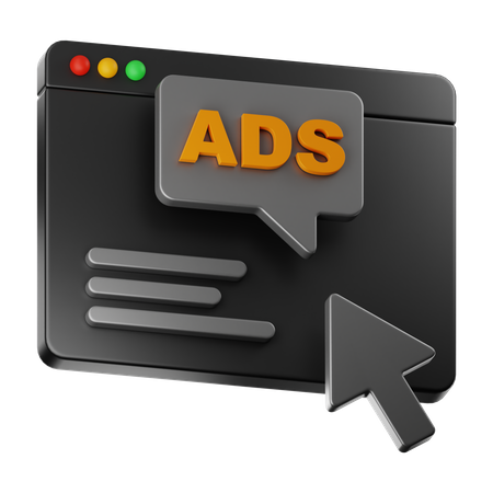 Haga clic en publicidad premium  3D Icon