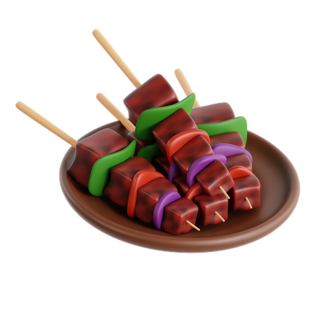 Hühnchen Kebab  3D Icon