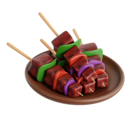 Hühnchen Kebab  3D Icon