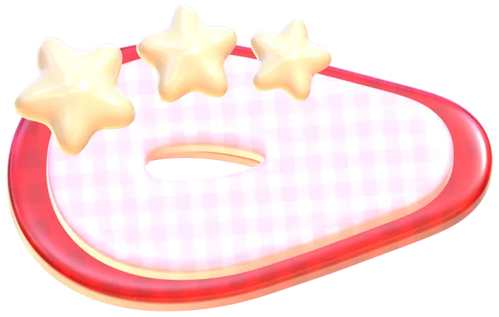 Hair Clip With Stars  3D Icon