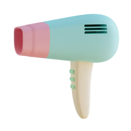 3 D Soft Pink Hair Dryers With Transparent Background 3D Icon