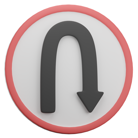 Hairpin Curve To Right  3D Icon