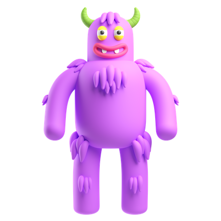 Hairy Monster  3D Icon