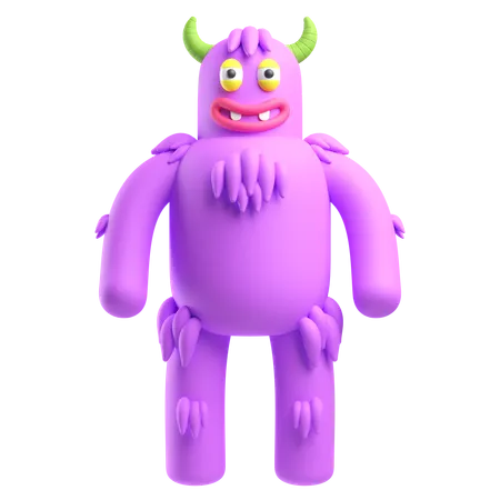 Hairy Monster  3D Icon