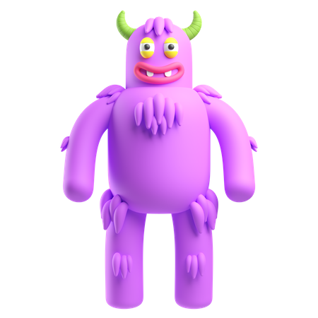 Hairy Monster  3D Icon