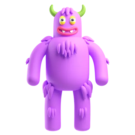 Hairy Monster  3D Icon