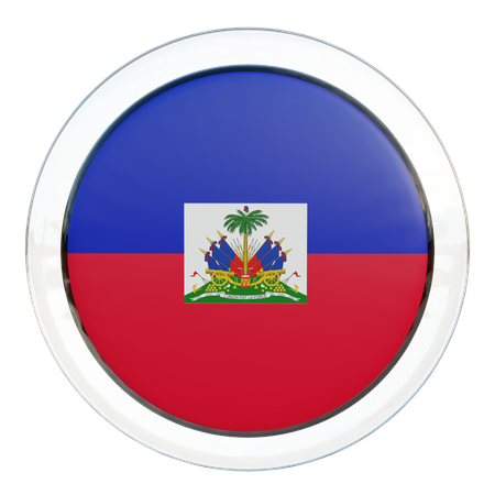 Haiti Flag Glass  3D Flag