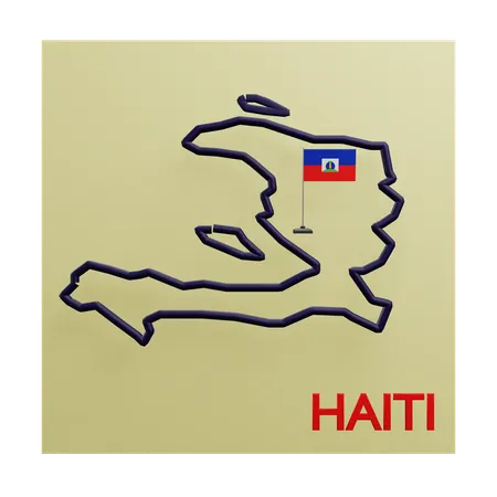 Haiti map  3D Icon