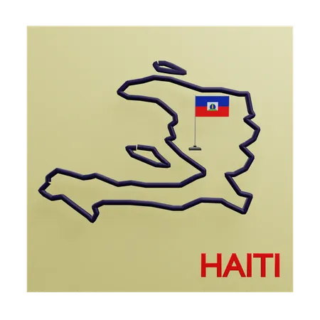 Mapa do Haiti  3D Icon