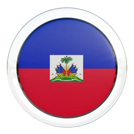 Haiti Round Flag  3D Icon