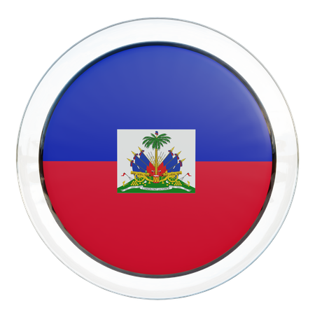Haiti Round Flag 3D Icon