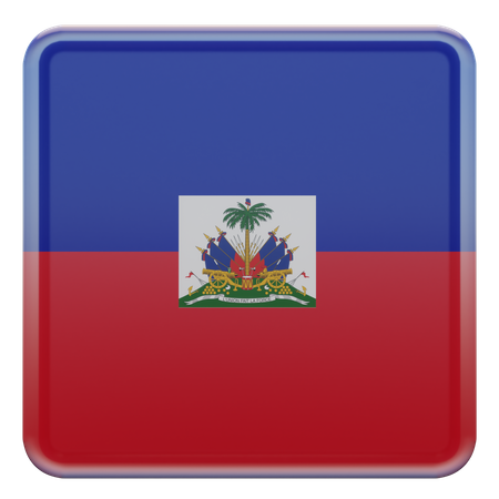 Haiti Square Flag  3D Icon