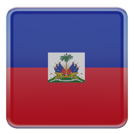 Haiti Square Flag 3D Icon