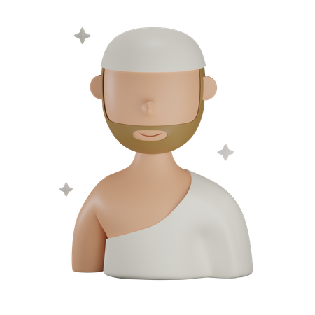 Hajj Man  3D Illustration