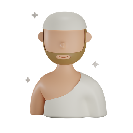 Hajj Man 3D Illustration