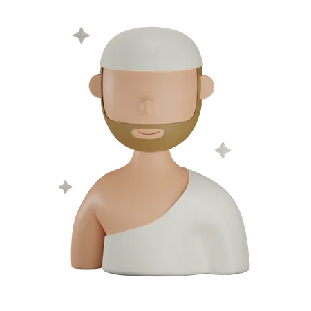 Hajj Man  3D Illustration