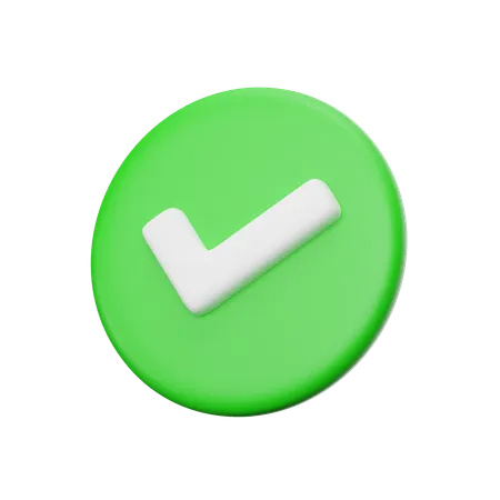 Tick  3D Icon