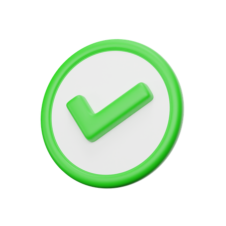 Tick  3D Icon