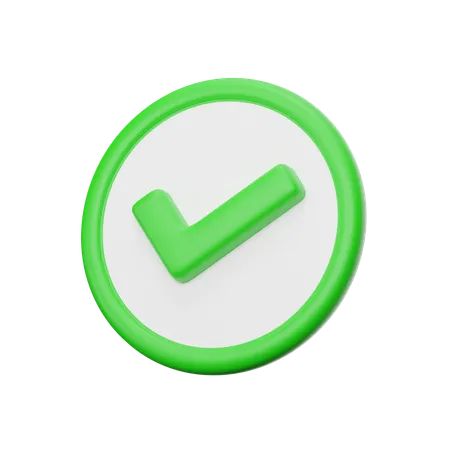 Tick  3D Icon