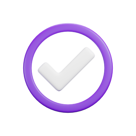 Tick  3D Icon