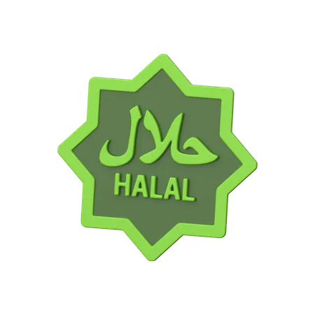 A 3 D Icon Symbolizing Halal Certification Depicting A Label Or Symbol Indicating Compliance With Islamic Dietary Laws And Standards 3D Icon