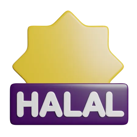 Halal Islamic Writing 3D Icon