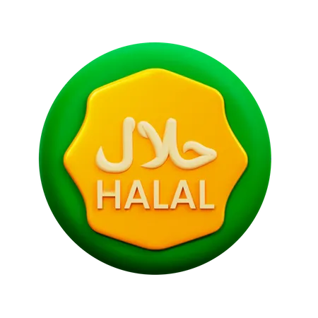 Halal-Gerichte  3D Illustration