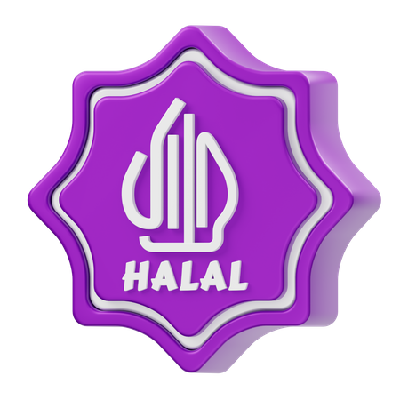 Halal Badge 2  3D Icon