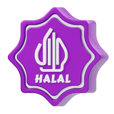 Halal Badge 2  3D Icon