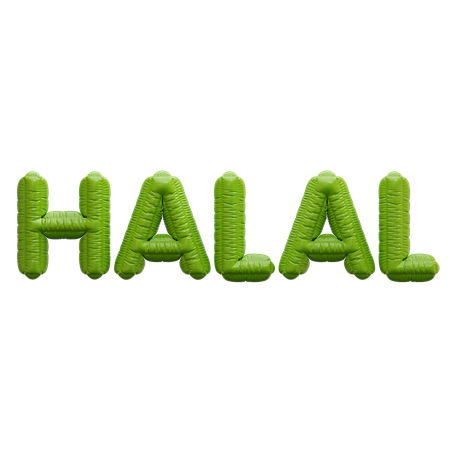 Halal-Ballonbuchstaben  3D Icon