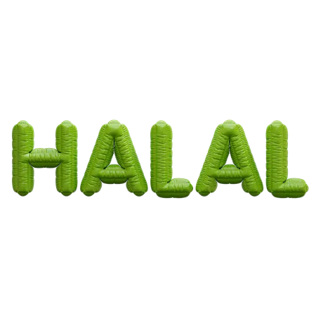 Halal-Ballonbuchstaben  3D Icon