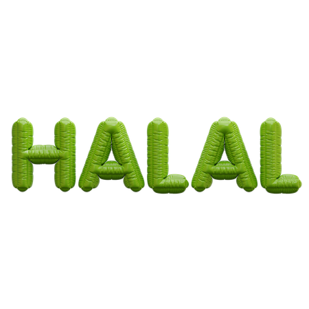 Halal Balloon Letters  3D Icon