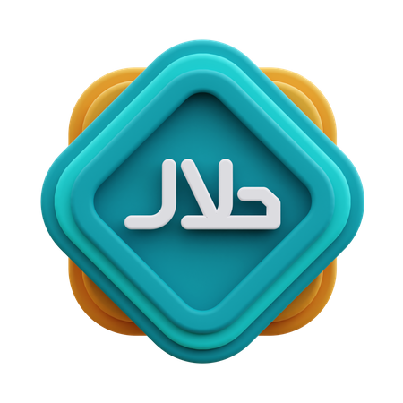 Halal Calligraphy  3D Icon