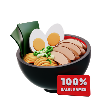 Halal Chicken Ramen  3D Icon