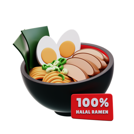 Halal-Hühnchen-Ramen  3D Icon