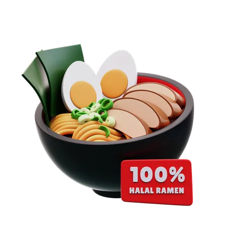 Halal-Hühnchen-Ramen  3D Icon