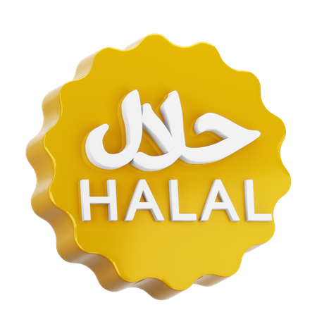 Halal Logo Sign  3D Icon