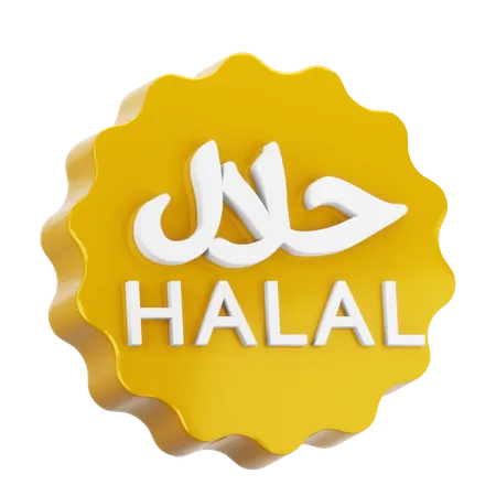 Halal Logo Sign  3D Icon