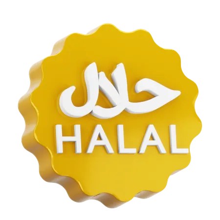 Signo del logotipo halal  3D Icon