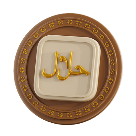 Halal Sign  3D Icon