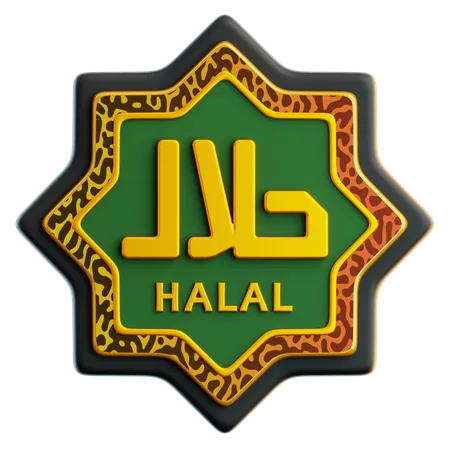 Halal Sign  3D Icon