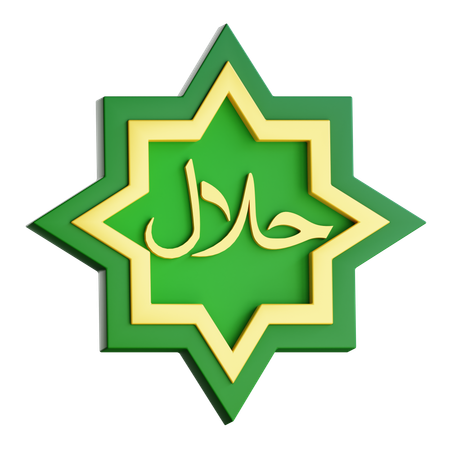 Halal Sign  3D Icon