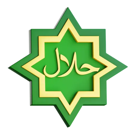 Halal Sign  3D Icon