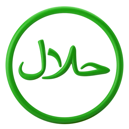Halal Sign 3 D Icon Illustration 3D Icon