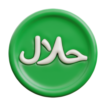 Halal Stamp  3D Icon