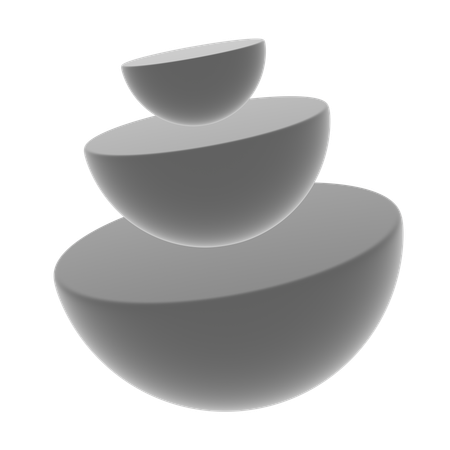 Halbkugel  3D Icon