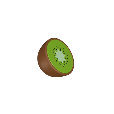 Halbe Kiwi  3D Icon