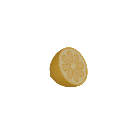 Halbe Zitrone  3D Icon
