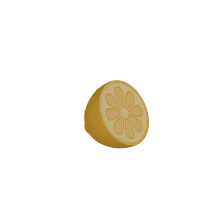 Halbe Zitrone  3D Icon